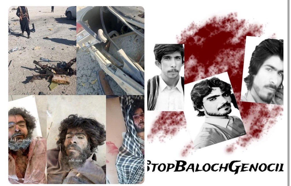 Rozhna_Baloch1's tweet photo. Military with Collaboration to Local Death Squad head Khalid Yaqoob abducted and then killed three innocent Baloch youths in a Staged Fake Encounters. Remember Khalid is successor of His late father Yaqoob.
Khalid is seen in installed counter camp at NPC.
#CheapPropaganda https://t.co/INJ9uEf7aW