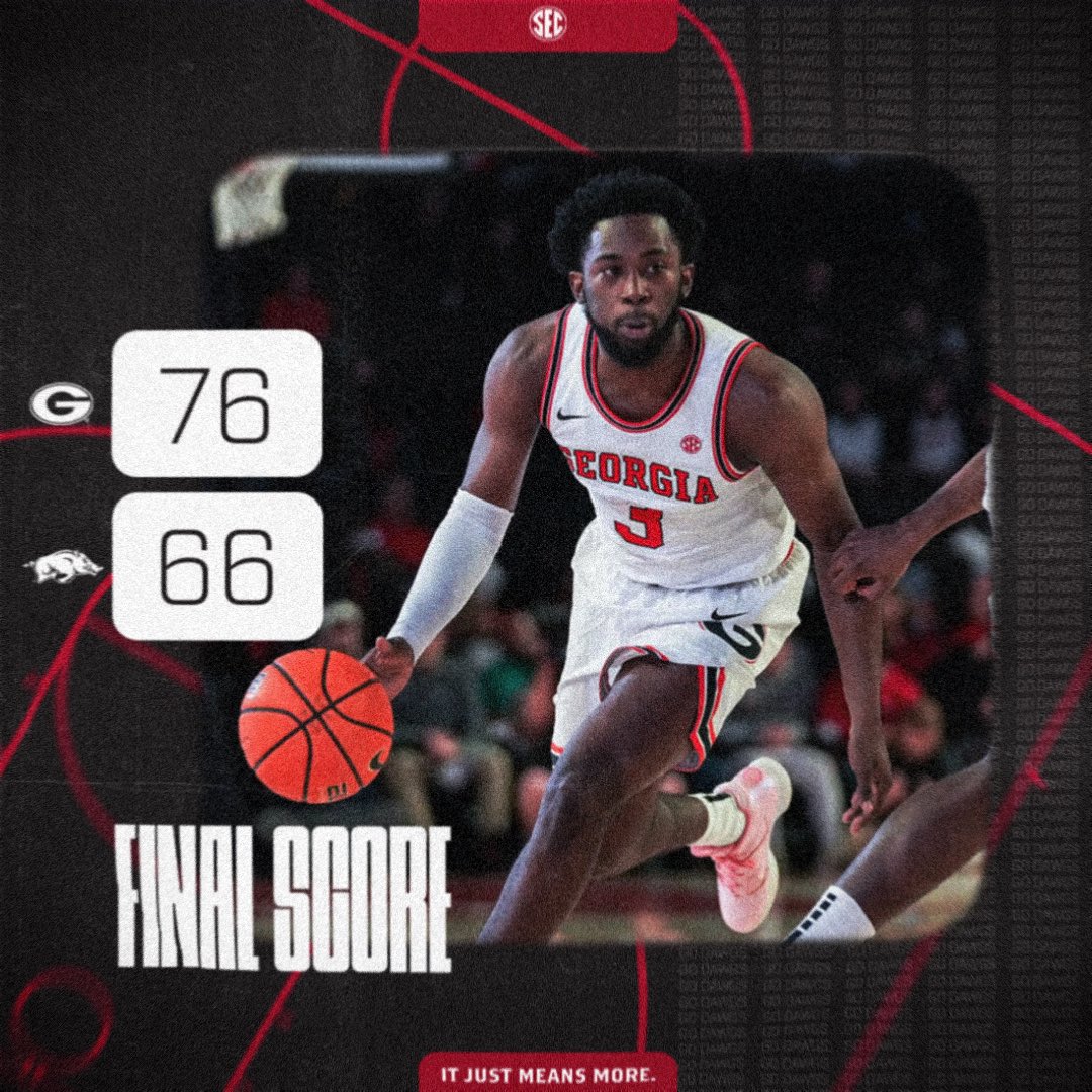 How bout them 🐶s

<a href="/UGABasketball/">Georgia Basketball</a> extends their 10-game winning streak, the 4th-longest in program history!

#SECMBB