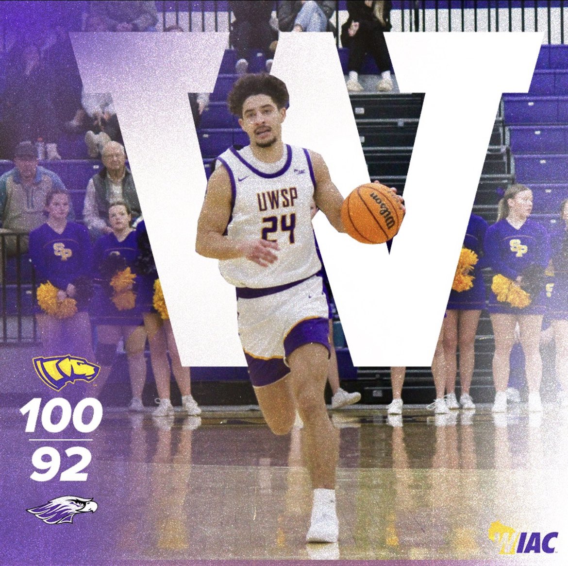 PointersMBB's tweet image. The Pointers defeat #9 UW-Whitewater to advance to 2-1 in WIAC play and 8-6 overall #Pointers