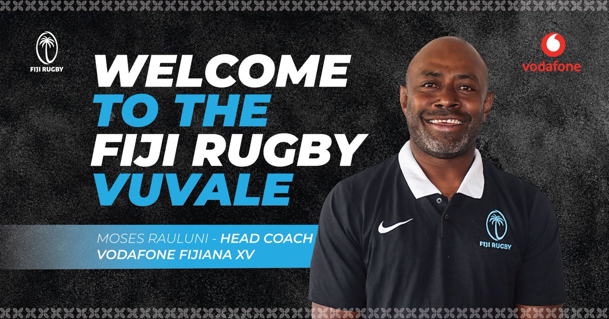 Join us in extending a warm Fiji Rugby welcome to our new Vodafone Fijiana 15s Head Coach Mosese Rauluni 🫡 Here's to an exciting journey ahead filled with passion and success. WELCOME TO THE VUVALE 🇫🇯🏉#duavataveilomanirakavi