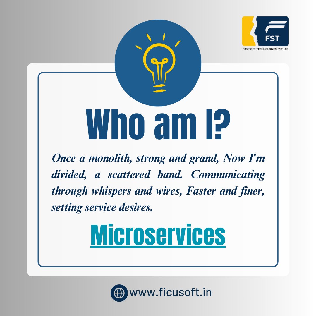 ficusoft's tweet photo. 🤔 Java and Microservices Riddle Time!🧠🚀

🚀 Explore the World of Microservices with Java! 🖥️☕️

Ficusoft Technologies...💻🚀
📞 Contact: 94449 23024 | 94449 23025
🌐 Website: https://t.co/4XOIm4vaN5

🔗 #Microservices #JavaProgramming #TechJourney #CodingSkills #LearnToCode https://t.co/aXSCQKNCbX