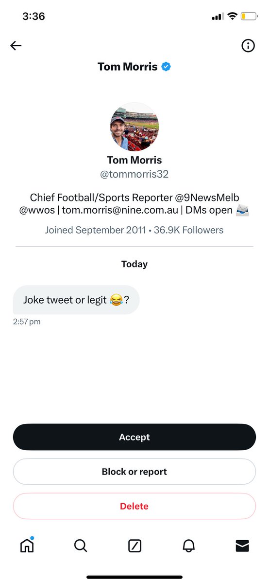 Clearly a joke and as if I would tell you dog reporters if it was.