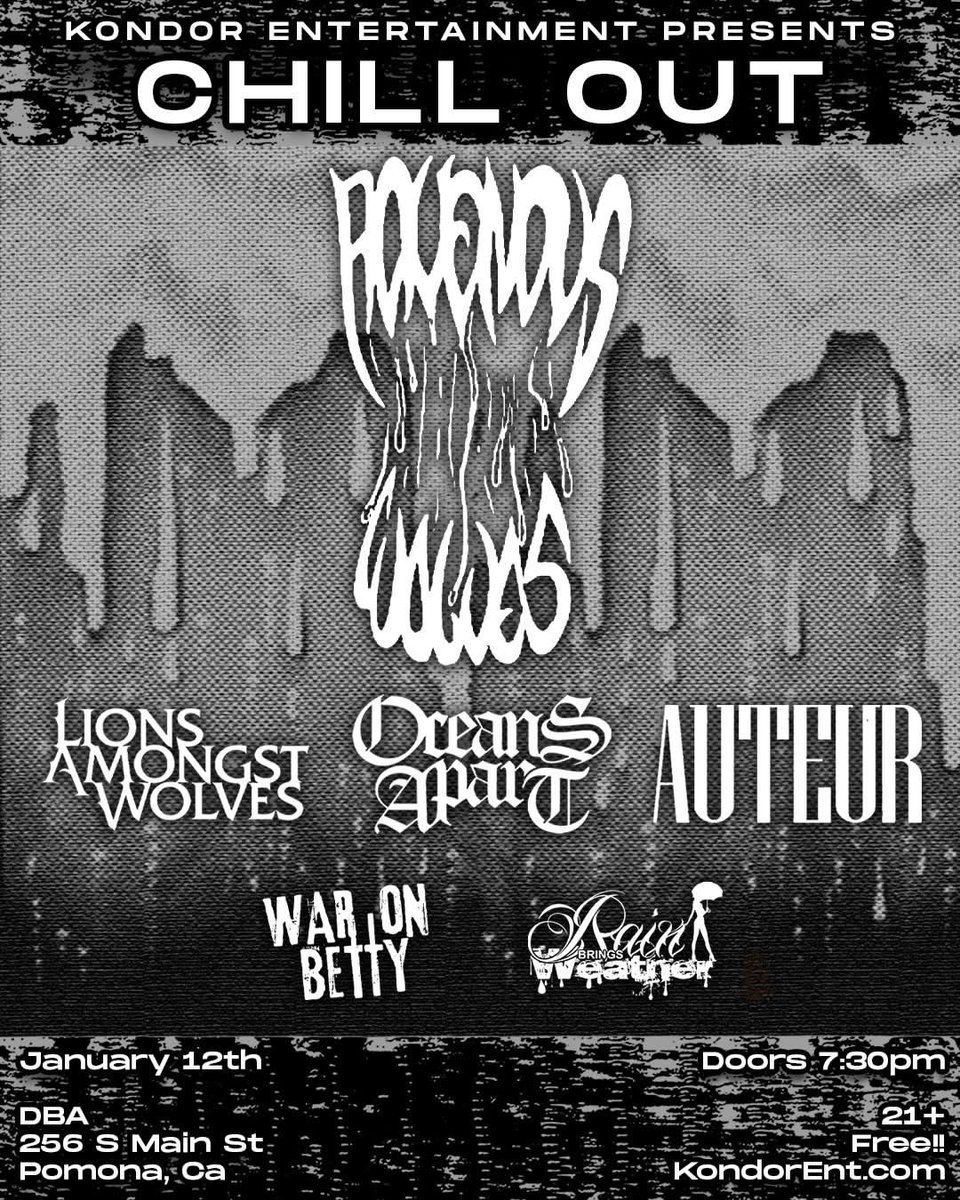 This #Friday  at #DBA in #Pomona we’re playing a #FreeShow with some pretty #rad bands! Pull up!