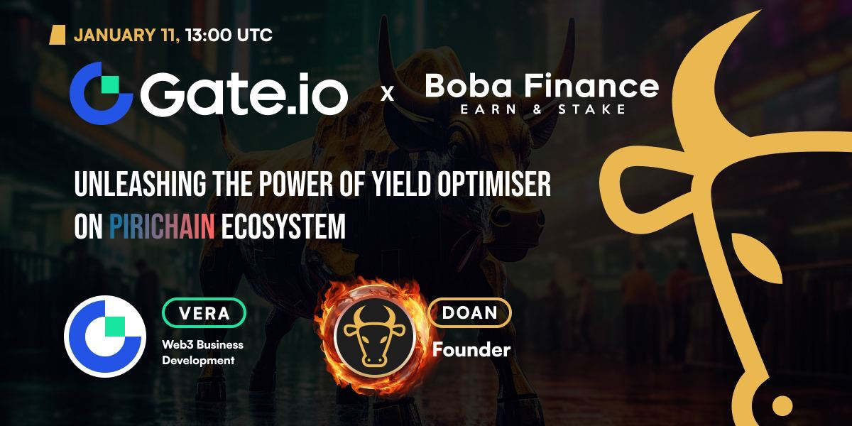 Gate Wallet (@gatewallet) on Twitter photo 🚀Your Gateway to Web3🚀
Boba Finance x Gate.io AMA🔊
Join #Gateio BD Vera hosting an AMA with David from <a href="/RealBobaFinance/">Boba Finance</a> and Omer from <a href="/pirichain/">Piri Blockchain Technologies</a> where they will be discussing yield optimizer on pirichain ecosystem.
💸 2000 $SBF #giveaway
☑️ Join twitter 🚀Your Gateway to Web3🚀
Boba Finance x Gate.io AMA🔊
Join #Gateio BD Vera hosting an AMA with David from <a href="/RealBobaFinance/">Boba Finance</a> and Omer from <a href="/pirichain/">Piri Blockchain Technologies</a> where they will be discussing yield optimizer on pirichain ecosystem.
💸 2000 $SBF #giveaway
☑️ Join twitter
