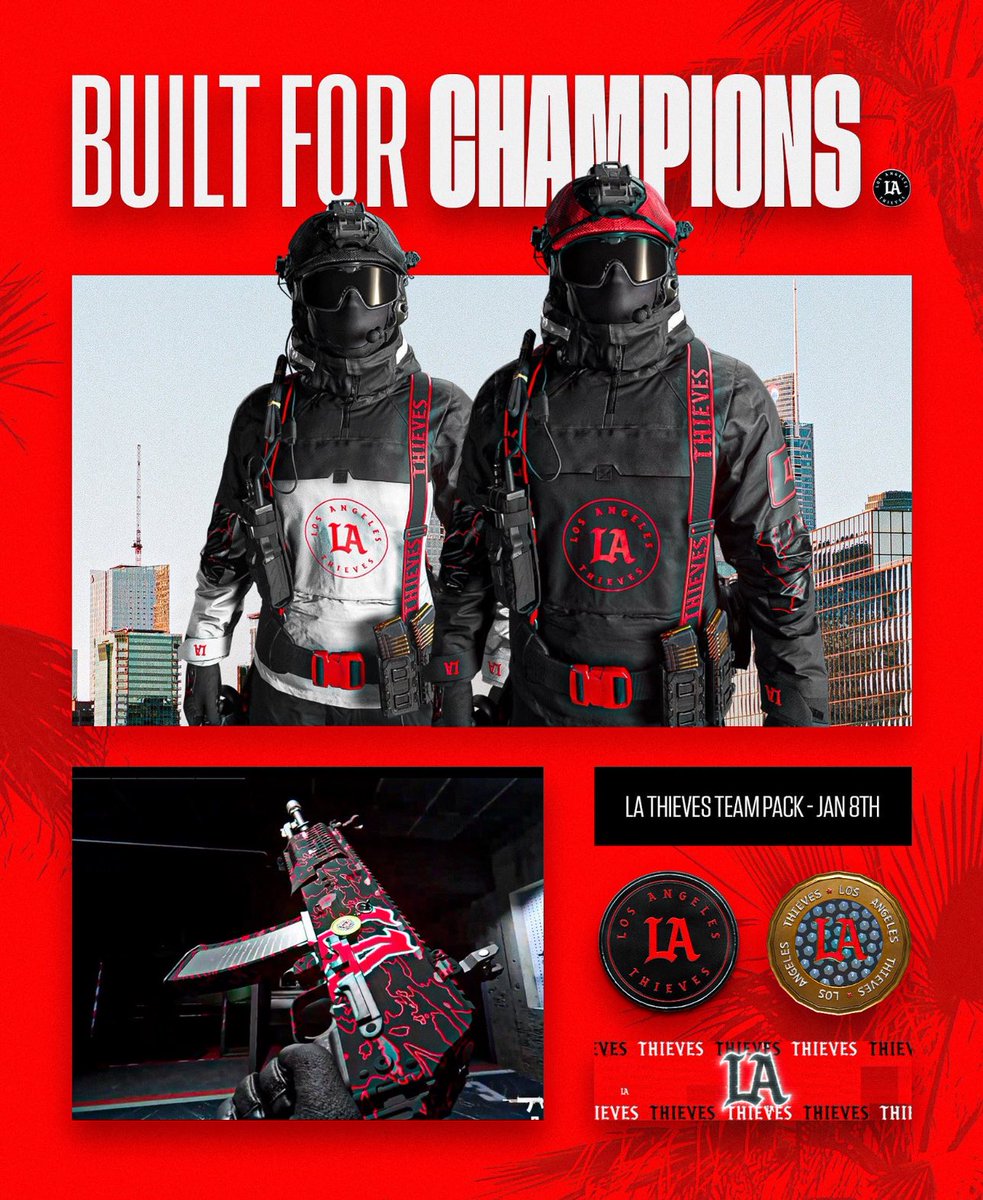 🚨LA Thieves Team Pack Giveaway🚨

Going to be giving away some LAT Team Pack codes!

To Enter:
🟥Like + Retweet
🟥Follow <a href="/LAThieves/">LA Thieves</a> +<a href="/CammyMVP/">Breach Cammy</a> 
🟥Comment your platform below and tag a friend

Good luck!