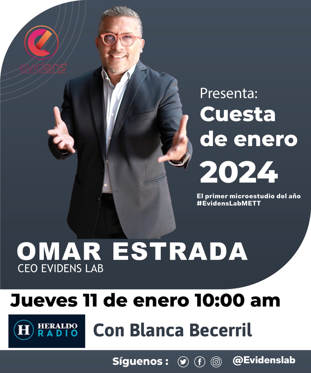 ¿Cómo le hacen los mexicanos para superar la cuesta de enero? 

Por noveno año consecutivo presentamos nuestro estudio anual, conoce el sentir de los mexicanos: 

Mañana <a href="/Omar3strada/">Омаr Estrada</a> al aire 📻 con <a href="/BlancaBecerril/">Blanca Becerril</a> en <a href="/heraldoradio_/">Heraldo Radio</a>
 
Imperdible, sintoniza:
heraldodemexico.com.mx/radio-cdmx.html