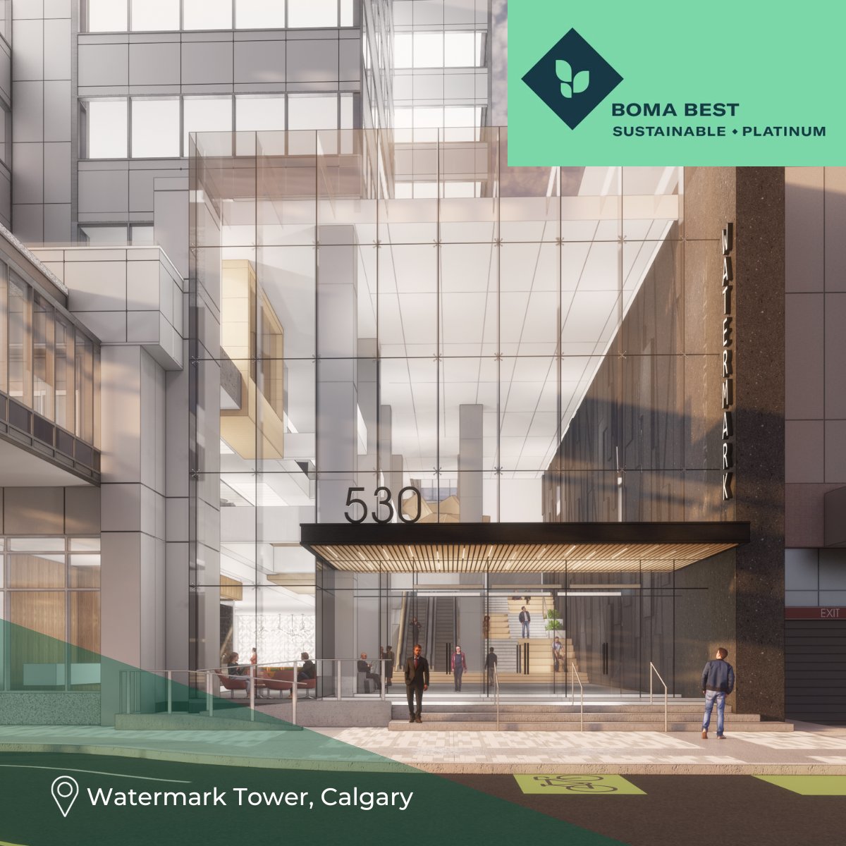 gwlra's tweet image. Watermark Tower in Calgary has been recertified BOMA BEST Platinum, reaffirming our commitment to maintaining a healthy and sustainable building. 🏢

#BOMACanada #BOMACalgary #BOMABEST #Sustainability