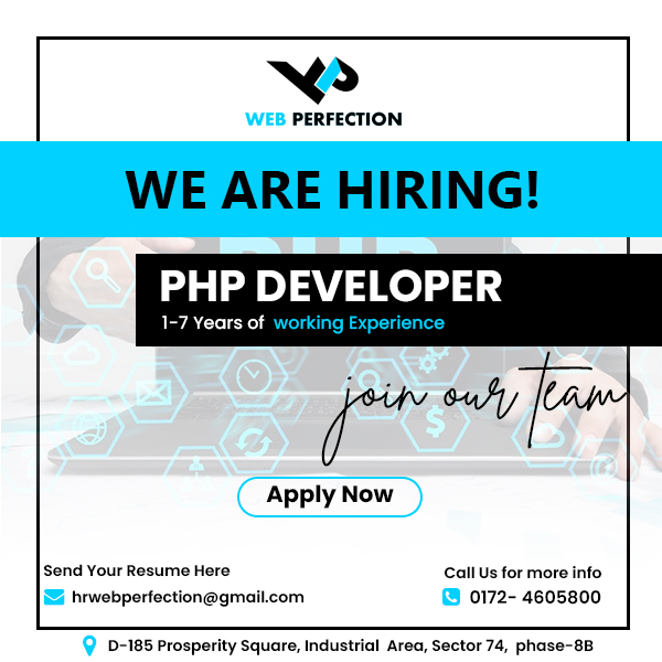 webperfection3's tweet image. 🌟 We're 📢 #Hiring !!!
#Php_Developers (1 Year-7 Years)
No of Openings : 10
𝐇𝐮𝐫𝐫𝐲 𝐔𝐩 🔊
Don't miss out on this incredible opportunity. Apply now or refer someone who might be a perfect fit! 🚀