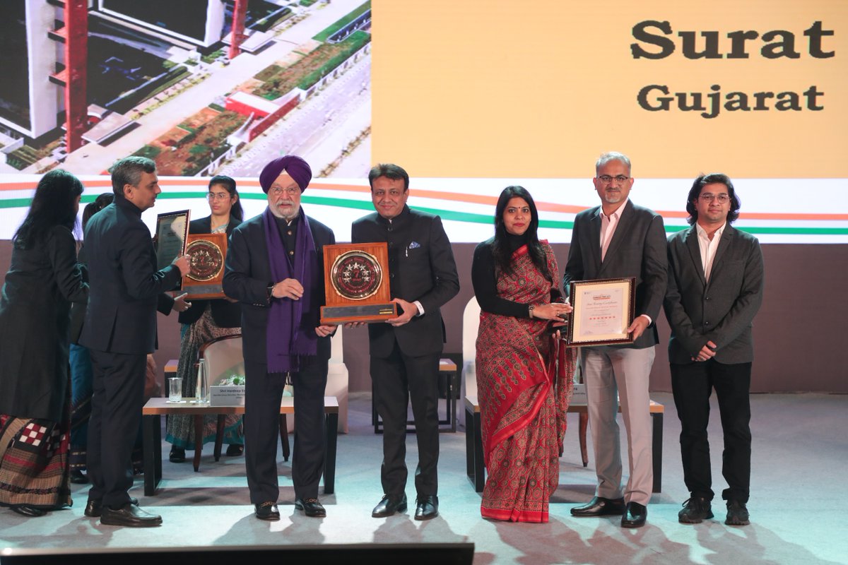 MySuratMySMC's tweet photo. Surat has attained a noteworthy milestone, claiming  top spot as Cleanest City in India in Swachh Survekshan 2023. This exceptional accomplishment stands as a testament to the unwavering support of the citizens of Surat &amp; relentless efforts by Team SMC. 

Congratulations to all ! https://t.co/rYbSZlBuuR