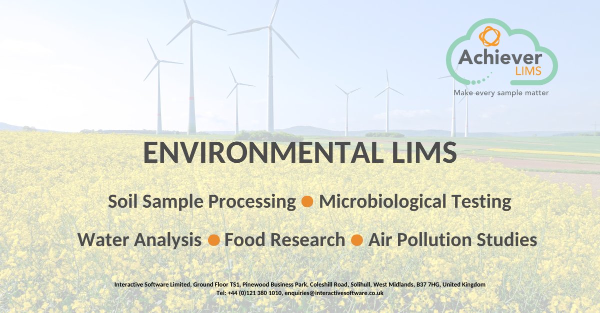 Achiever LIMS is a modern, configurable informatics solution that centralizes and streamlines diverse workflows, metadata, and data requirements for environmental labs.

loom.ly/f7ICSRU

#AchieverLIMS #EnvironmentalLabs #LIMS #FoodSamples #WaterSamples #SoilSamples