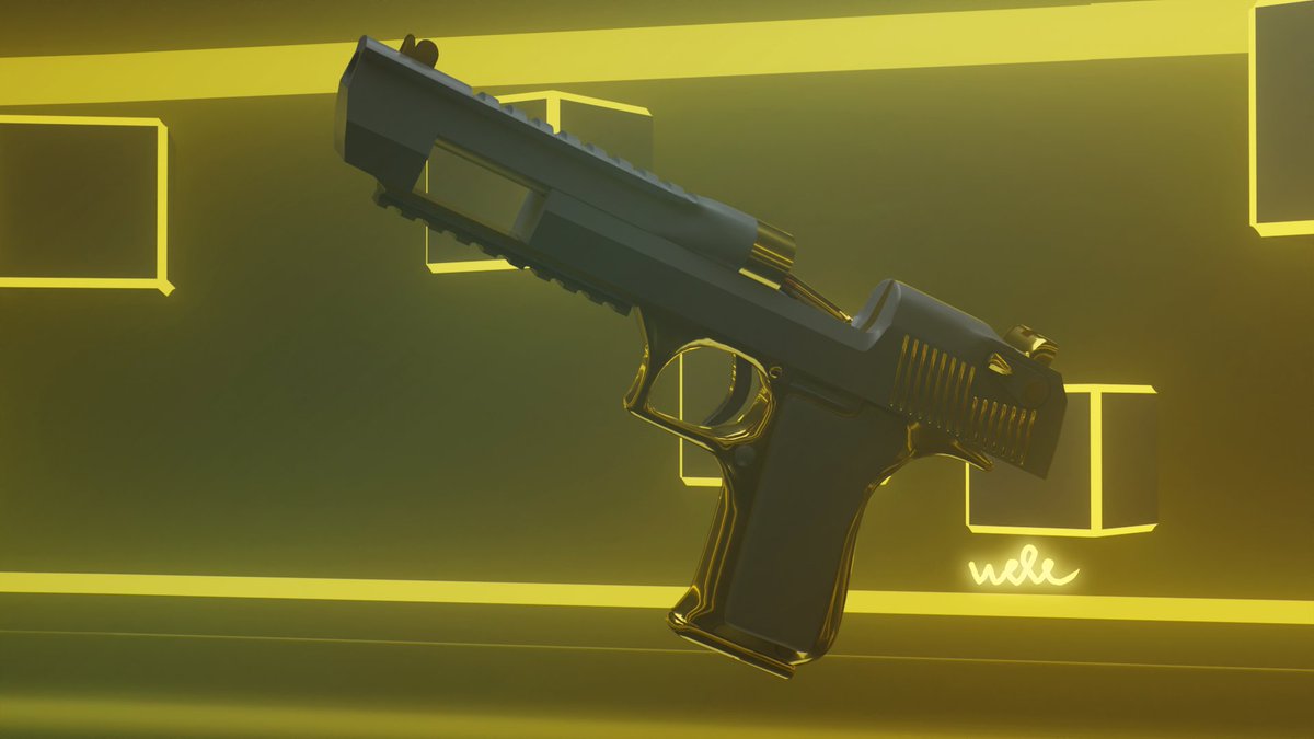 Wiiwuus's tweet image. Looks Like The Deagle is Finished waaawee i guess next is to make the animation,
for now a test render

First Post Of The Year krazy

#b3d #blender3d #testrender