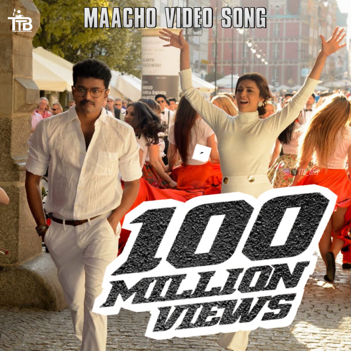 Mersal_Ranjith1's tweet photo. #Maacho Video Song Reached 100Million Views on Youtube 😍🔥

#TheGreatestOfAllTime #GOAT
@actorvijay @MsKajalAggarwal 
#ThalapathyVijay #KajalAggarwal https://t.co/LbCAmzFwXE