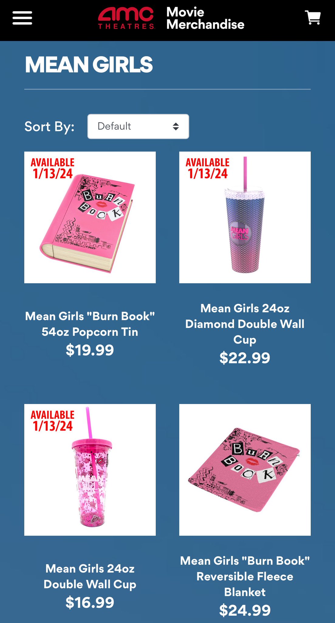 🖤 ̼ SOURtoBurn • (Fan Account) on X: mean girls burn book popcorn tin +  cups will be available online from amc on saturday!    / X