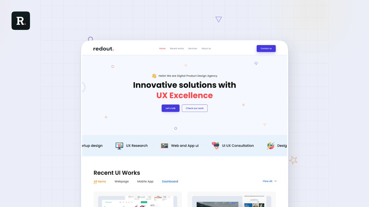 redoutcreative's tweet photo. Introducing Redout, a UI/UX Design Agency

Exciting news! Redout's new website https://t.co/LqT34bkWSo is live! We specialize in humanized digital experiences, turning ideas into practical solutions with user-friendly design. 

#redoutLaunch #uiuxdesign #designagency #business https://t.co/jWi7IHiBoT