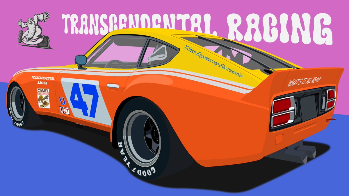 Vector illustration practise. 1976 Transcendental Racing IMSA GTU  Championship winning 240Z. <a href="/ZCARGARAGE/">Z Car Garage</a> <a href="/Speedhunters/">Speedhunters</a> <a href="/IMSA/">IMSA</a> <a href="/inkscape/">Inkscape</a> #vector #vectorart