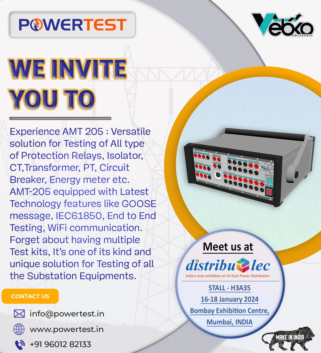 NSEngineers's tweet image. Exciting News! Join us at DistribuLec, the ultimate electrical exhibition happening from 16-18 January 2024. Explore cutting-edge innovations, connect with industry leaders, and spark new ideas. Don&apos;t miss out on the electrifying experience! #distribulec #electrical  #nsengineers