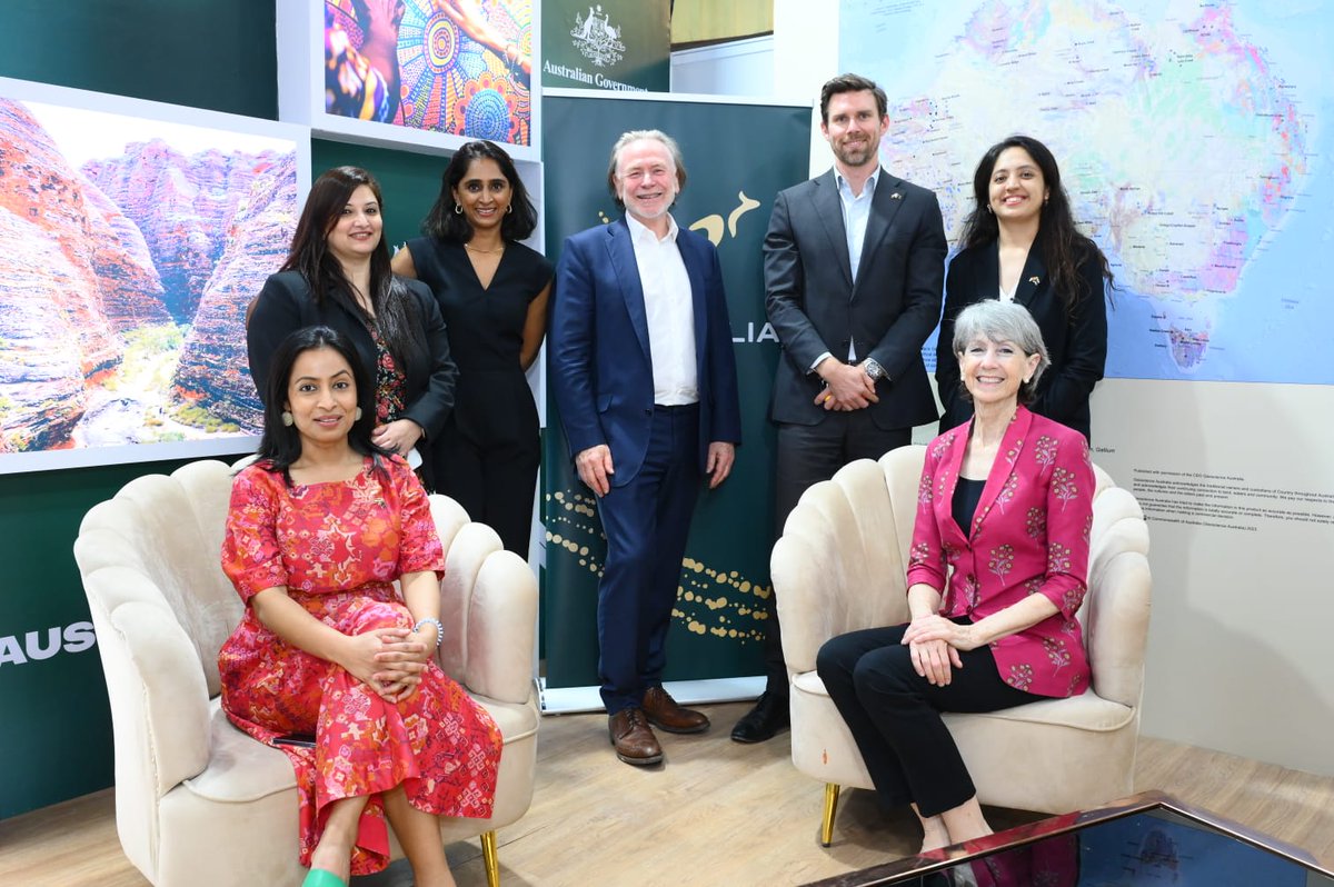 Vibrant! Hats off to the dream team from our <a href="/AusCG_Mumbai/">Australian Consulate General, Mumbai</a> that pulled off the Australian presence at <a href="/VibrantGujarat/">Vibrant Gujarat</a> (minus Joel who was working too hard to join us!). Thank you all. #VGGS2024 <a href="/PMOIndia/">PMO India</a> <a href="/narendramodi/">Narendra Modi</a> <a href="/MEAIndia/">Randhir Jaiswal</a> <a href="/CMOGuj/">CMO Gujarat</a> <a href="/PiyushGoyal/">Piyush Goyal</a> <a href="/dfat/">Department of Foreign Affairs and Trade 🇦🇺</a> <a href="/DPIITGoI/">DPIIT India</a> <a href="/AustradeIndia/">Austrade India</a>