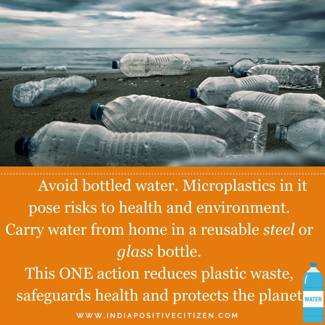 savitha_rao's tweet photo. Our cities, rivers , mountains , and roads are littered with plastic bottles. Microplastics are now in soil and water. And not surprisingly in the bodies of human beings. 

Ditch the plastic bottles! They're hiding a dangerous secret: microplastics harming our health and the environment. Switch to reusable bottles—carry your own water. Take charge, cut plastic waste, and protect our planet. Make a simple choice for a safer world and a healthier you. Let's break free from plastic, make smarter moves, and ensure a future where clean water and a clean planet are the norm.

Small action. BIG impact.

@_IndiaPositive @IndiaFirstBook

#IndiaPositiveCitizen #PlasticfreeIndia #plasticpollution #plastic #water #SwachhBharat #Reusable #environment #sustainable #MadeInBharat #microplasticpollution #microplastics #waterforlife #BeTheChange #makeadifference #indiakuchkar #plasticfree #AirPollution #SoilPollution #SoilHealth #SoilForClimateAction #SaveSoilMovement