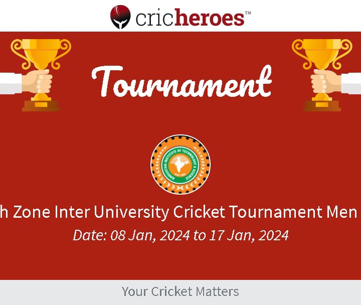 Follow the Tournament on CricHeroes.

 Check this out - cricheroes.in/tournament/861…

via CricHeroes App
crichero.es/apps

#HITS #MyHindustan #HindustanUniversity #Hindustangroupofinstitutions #growwithhindustan
 #CricketFever #InteruniversitySports #SouthZoneTournament