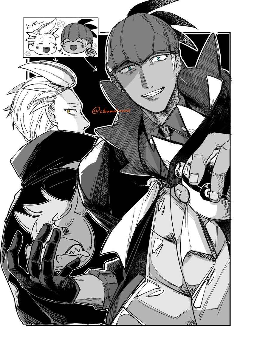 落書き/キバナさんとカキツバタ先輩。
ドラゴンの男たちの豹変ぶり、ありがたみしかない。

今気づいたんですが、私の推しって「普段はどちらかというと穏やかなのに、実はめちゃめちゃ好戦的なタイプ」なのでは……?はじめちゃんとバゲ子……(私見) 
