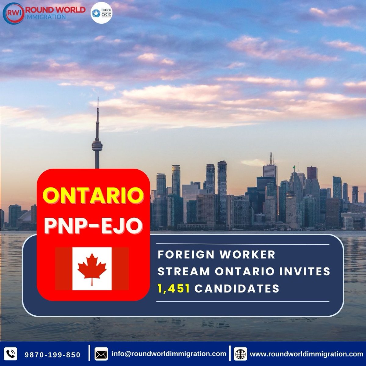 Ontario Immigrant Nominee Program (OINP)

🍁*Ontario PNP -EJO : Foreign Worker Stream -January 9 , 2024*Ontario immigrant ,inviting 1,451 candidates for provincial nomination

🔹 Call Now - 098701 99850 📲

#OINP #OntarioImmigration
#OntarioPNP #ProvincialNomineeProgram #canada