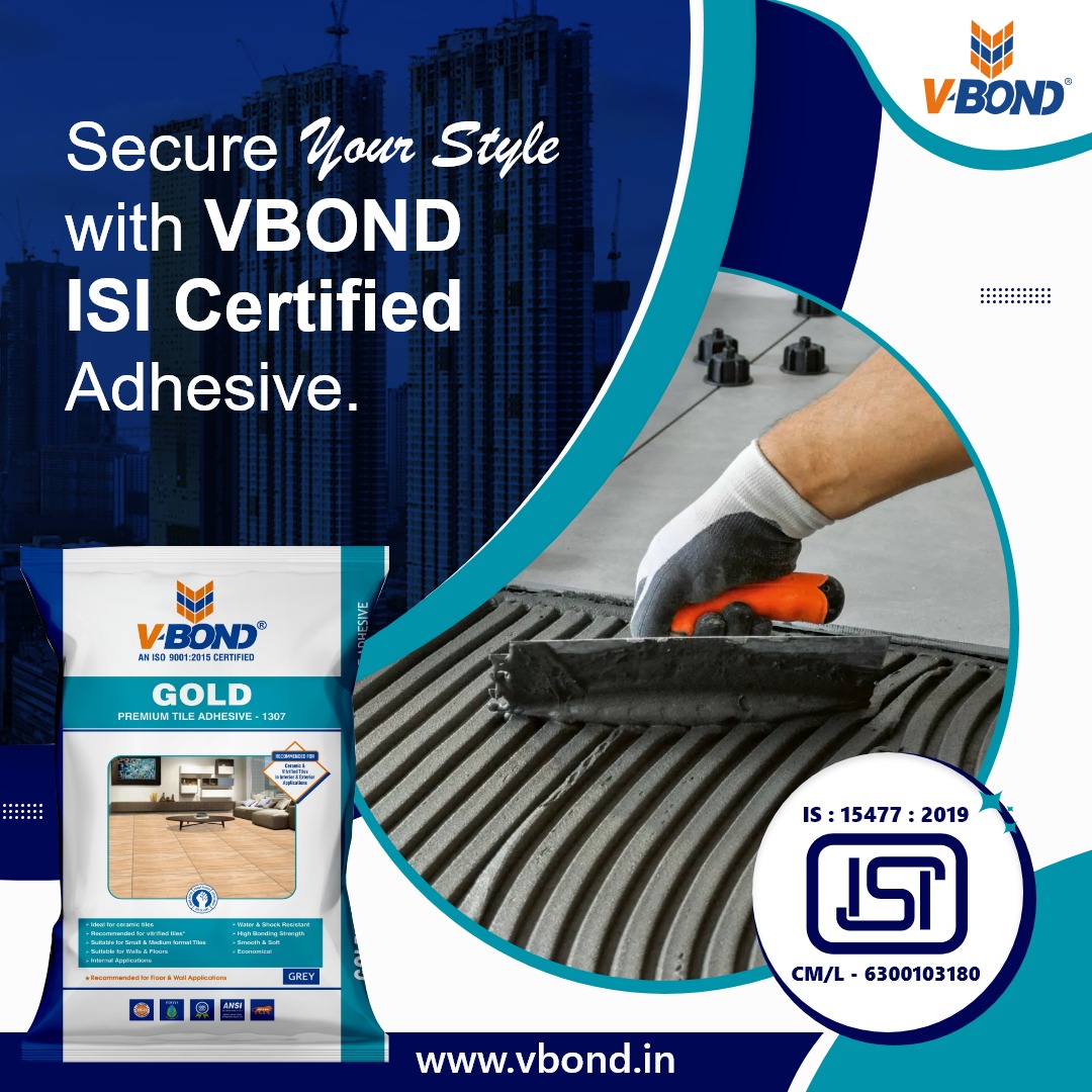 Seal the deal on style with V Bond – where fashion meets security! ✨ ISI certified for your confidence, because your style deserves nothing but the best. #securefashion #vbondadhesive #isicertified #secureyourstyle #FashionEssentials #fashionconfidence #tileadhesives #vbond