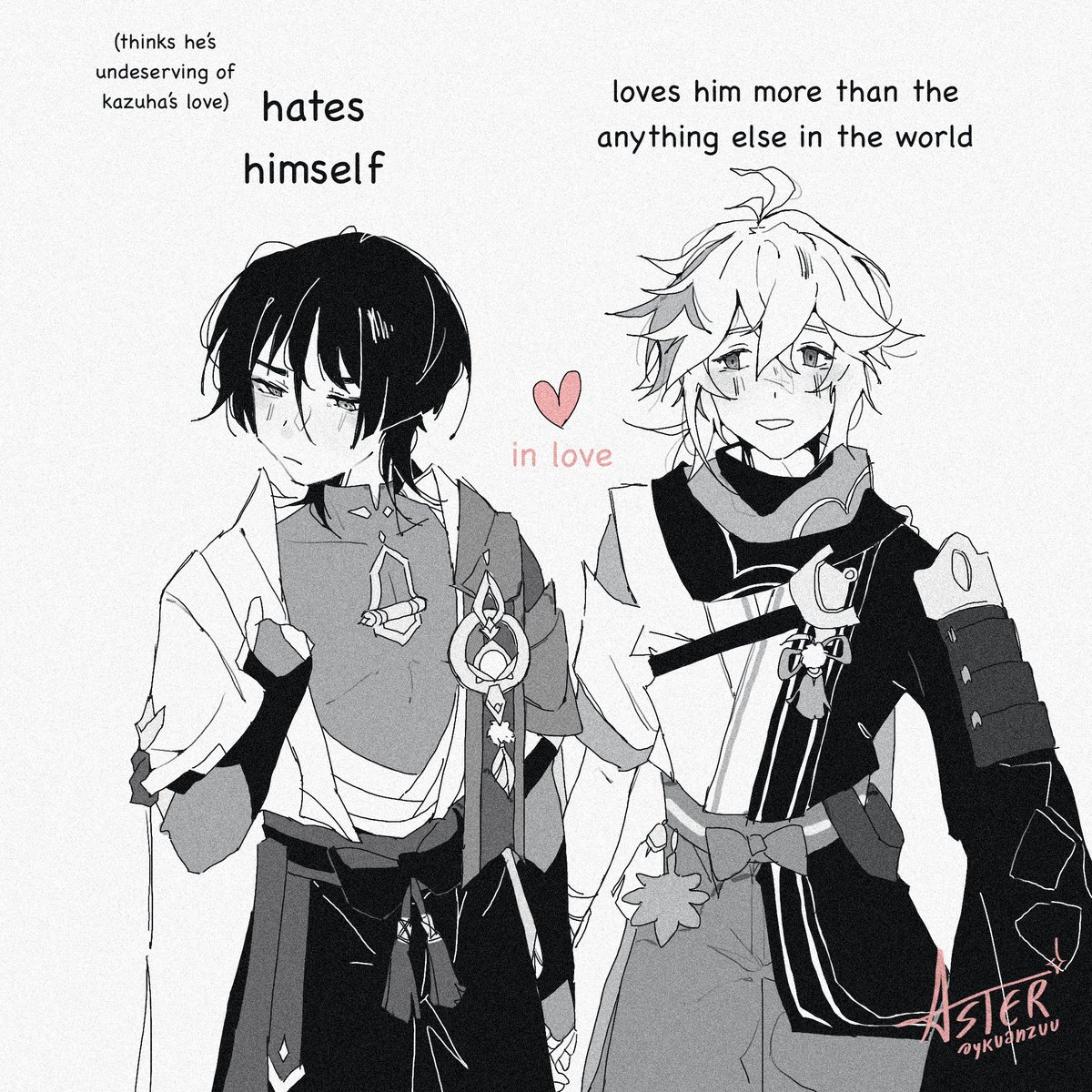 ykuanzuu's tweet photo. apparently i have depression yay
1 like = my depression gets 0.000000001% better
#genshinimpact #kazuscara #kazuha #scaramouche #原神 #枫散 https://t.co/Xc3h7oq1sh