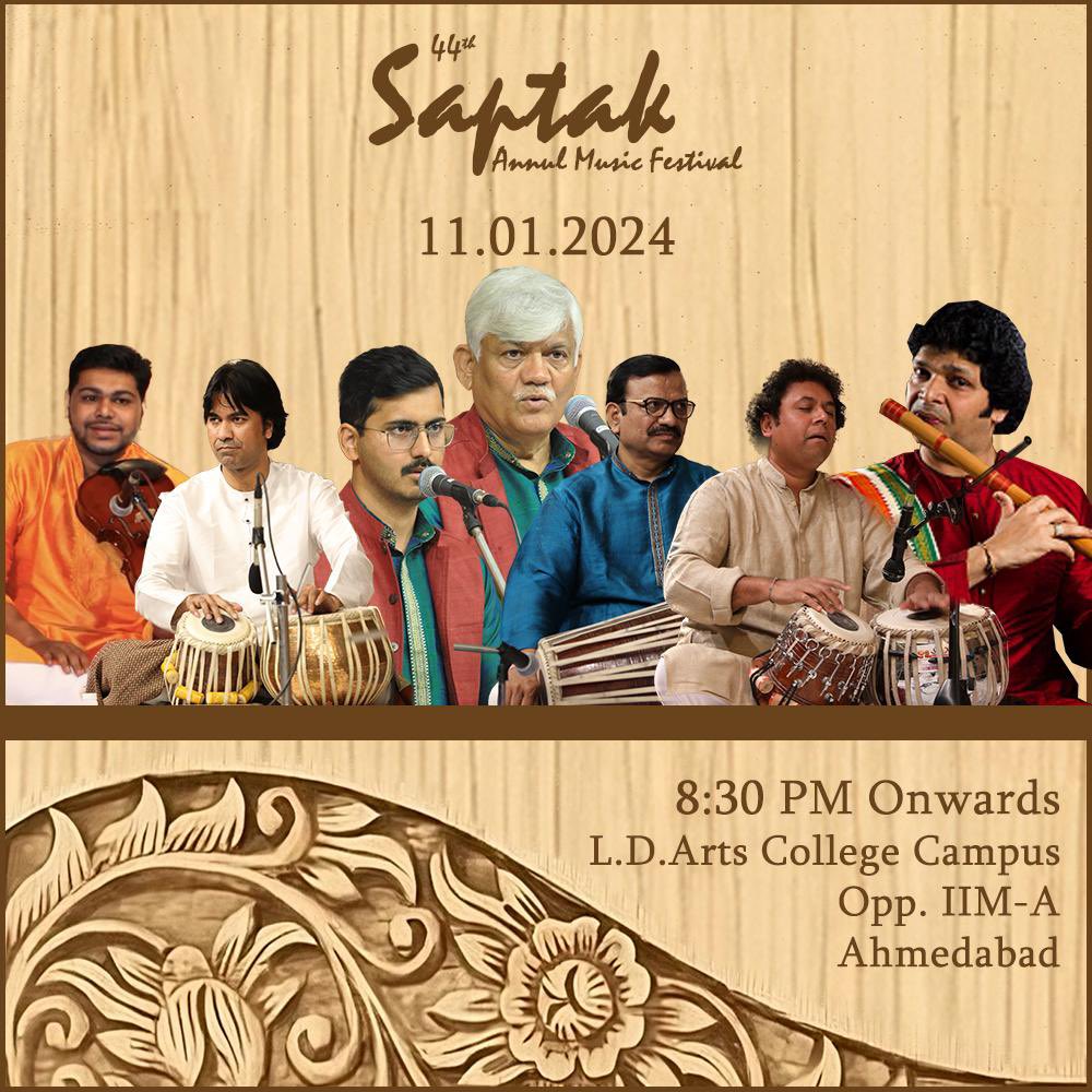 Performing tonight at Saptak in Ahmedabad