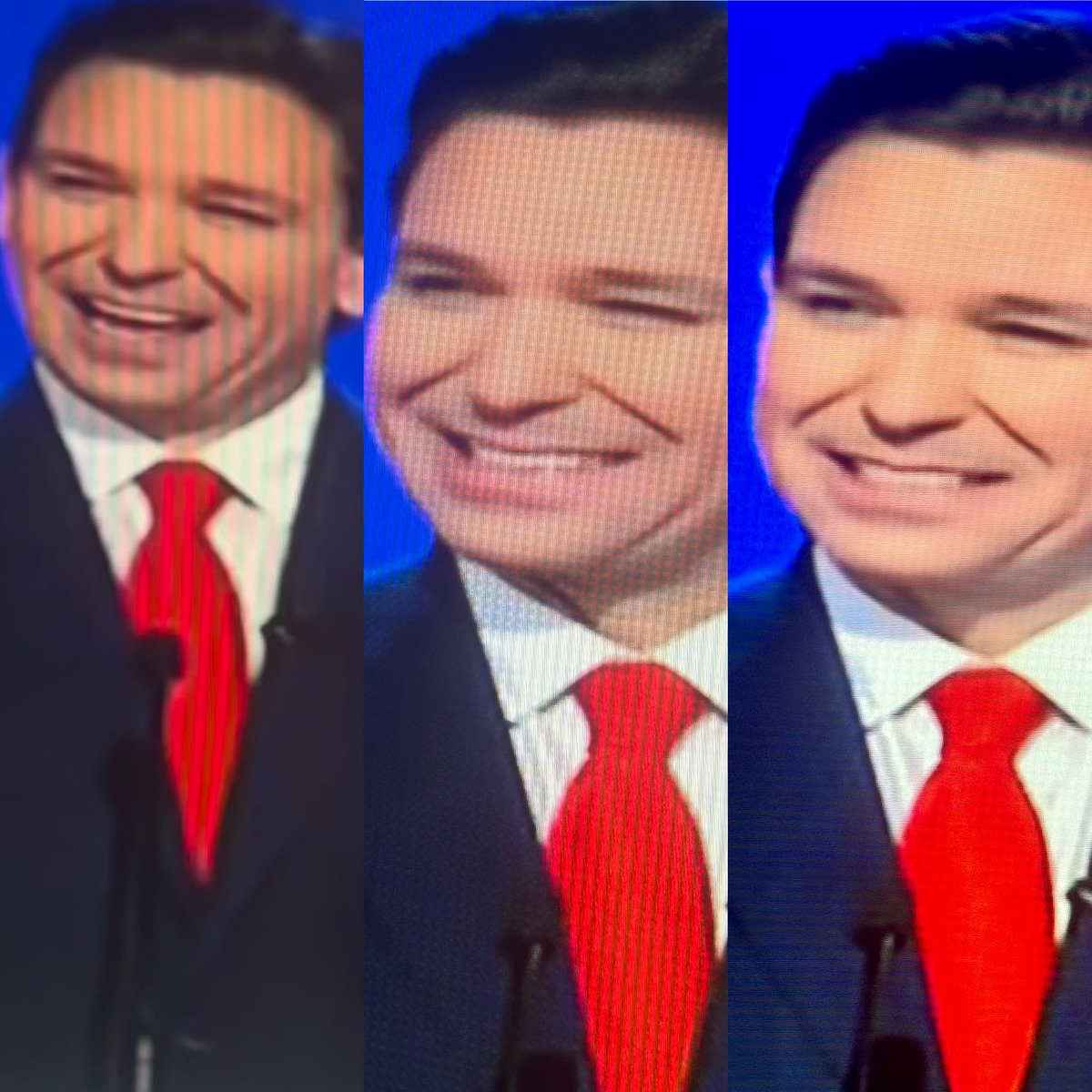 AliciaJacobs's tweet image. Have you ever seen someone work so damn hard…to SMILE?!! #GOPdebate