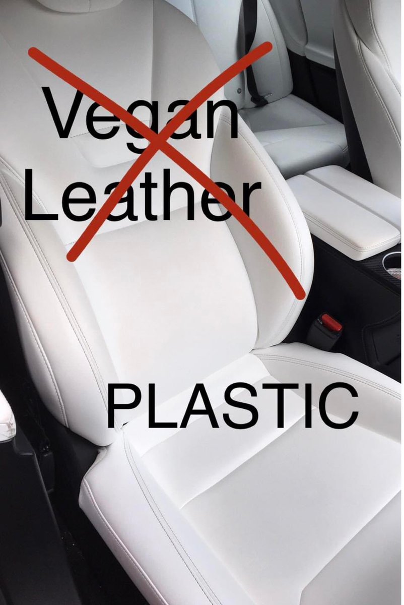 leatherrepairuk's tweet photo. @Tesla @elonmusk your plastic seats just damage our planet, your cars are not eco friendly and they are not vegan leather the term is illegal. 

When will you stop fooling the public with marketing lies ? 

#faketesla #takeleather #notsustainable #damagingourplanet https://t.co/FV2yVWGZY9