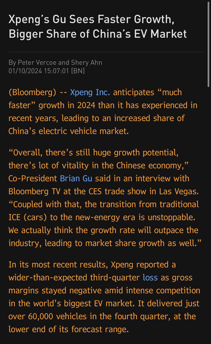 Chinese EV maker Xpeng is optimistic about the Chinese economy and sees opportunities in Europe, the Middle East and Southeast Asia. #CES2024 #ElectricVehicles