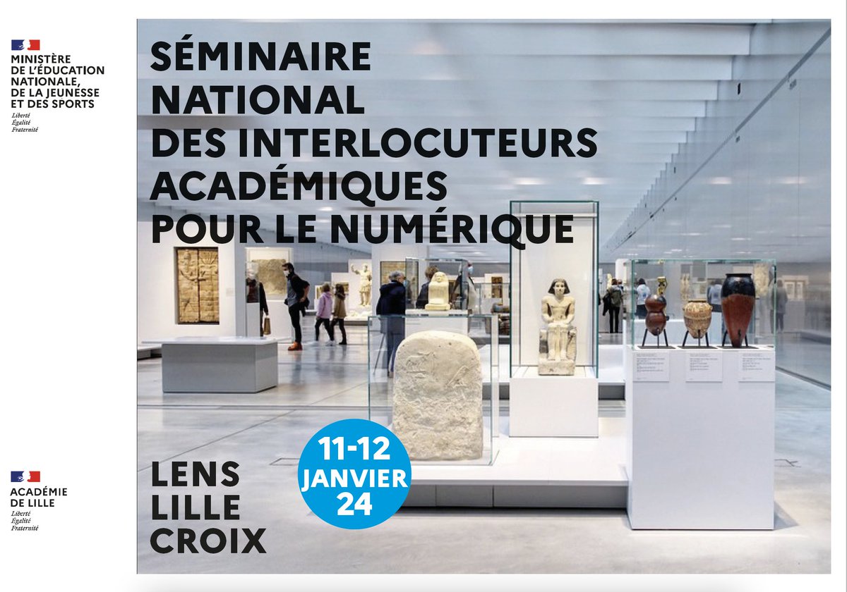 HDA_edu_num's tweet photo. [Séminaire #IANHDA24] Les #IAN en histoire des arts sont réunis pendant 2 jours au sein @AcLille pour échanger, mutualiser des pratiques et réfléchir aux enjeux du musée numérique éducatif. Ouverture au @louvre_lens avec l'#IGÉSR et les IA-IPR. https://t.co/DY0HyxnpzO