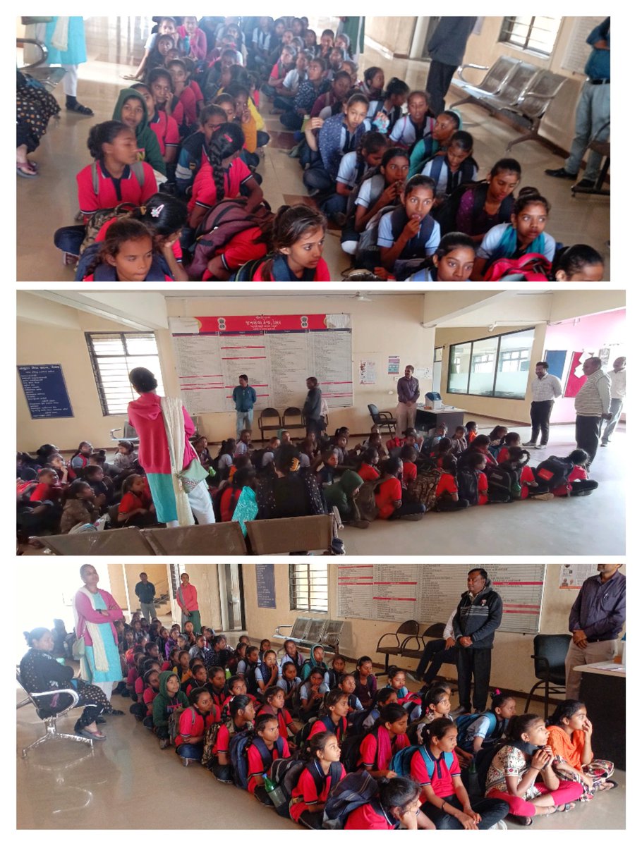 mamlatdardesar's tweet photo. તા.10.01.2024ના રોજ ડેસર કન્યા શાળાની વિદ્યાર્થીનીઓ તથા શિક્ષકોને તાલુકા સેવા સદનની મુલાકાત કરાવવામાં આવી. જેમાં તેઓને જનસેવા કેન્દ્ર તથા મામલતદાર કચેરીને લગતી તમામ કામગીરી તથા વિવિધ સહાયકારી યોજનાઓ વિશે માહિતી આપવામાં આવી. @CollectorVad @SdmSavli @ddo_vadodara @EduMinOfGujarat https://t.co/Y8mzd9FpuS