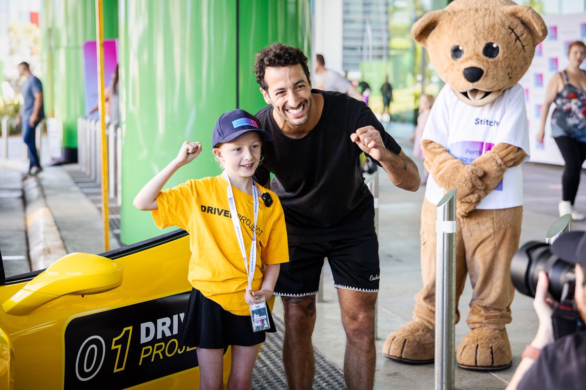 drivenproject's tweet photo. @danielricciardo + #supercartherapy = big smiles all around https://t.co/KguW3b9iEY