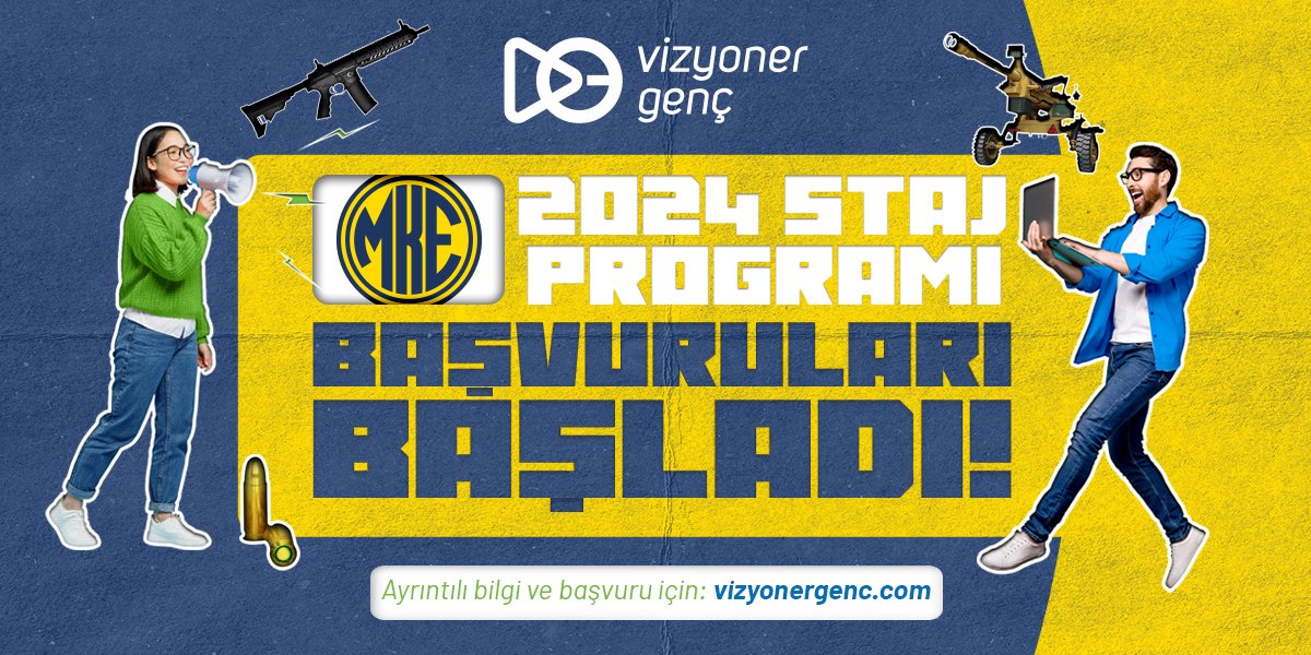 savunmakariyer's tweet image. 📢 @MKEgovtr 2024 Staj Programı Başvuruları Başladı!

Staj programını incelemek ve başvuru yapmak için tıklayın⬇️
vizyonergenc.com/ilan/makine-ve…

#VizyonerGenç #Staj #StajProgramı