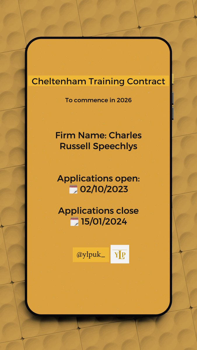 ylpworldwide's tweet photo. PART 2

📣Different Opportunities for our Aspiring Solicitors. Apply!! Swipe left to see more!!

#solicitor #aspiringsolicitor #apprenteship #vacshemes #vacationschemes #trainingcontracts #trainingcontract #lpc #sqe #law #lawyer #legal #attorney #lawfirm https://t.co/aOmTCQvtss
