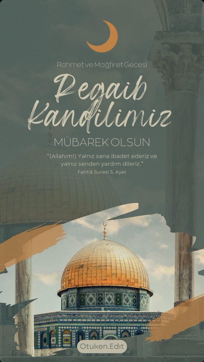 Ay1bars's tweet photo. Tüm Türk ve İslam Aleminin #RegaipKandili Mübarek Olsun https://t.co/XCnotjgLvz