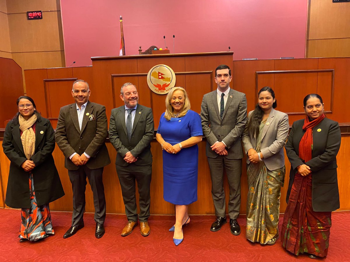 Thank you to Nepal – Ireland Parliamentary Friendship Group <a href="/ParliamentNepal/">Parliament & Nepal</a> for a constructive &amp; comprehensive discussion. <a href="/SeeryKearney/">Mary Seery-Kearney</a> <a href="/fintanwarfield/">Fintan Warfield</a> articulating a strong vision on <a href="/OireachtasNews/">Houses of the Oireachtas - Tithe an Oireachtais</a> can develop a strong relationship with Nepal