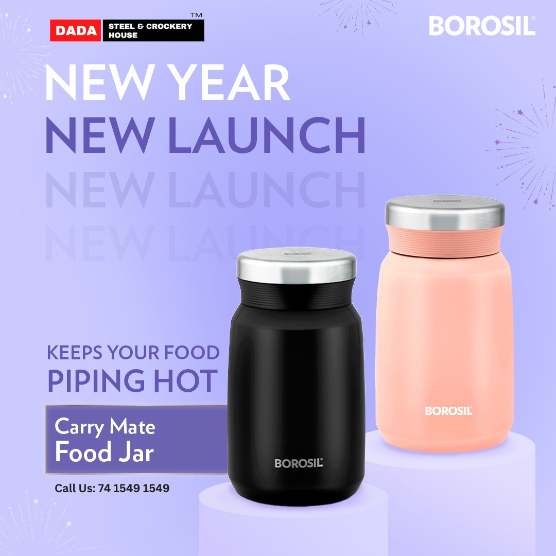 Introducing Borosil Carry Mate, your stylish food & beverage buddy for 2024!🫙

#Contact_Us: 74 1549 1549
MOTIJHEEL Muzaffarpur, Bihar, India 842001
.
.
#borosil #borosilandyou #NewLaunch #newproducts #foodjar #hotfood #insulated #winteressentials #stainlesssteel #beverage