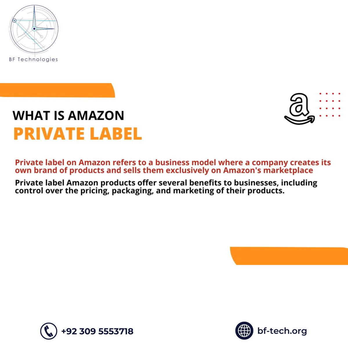 TechnologiesBf's tweet photo. Unlocking the Secrets: Explore the world of Amazon Private Label – where innovation meets branding.  Discover how businesses are crafting their unique identity in the online marketplace.  #AmazonPrivateLabel #EcommerceInnovation #BrandingJourney #bfgrp #BFTech https://t.co/9eeKJdSIsL