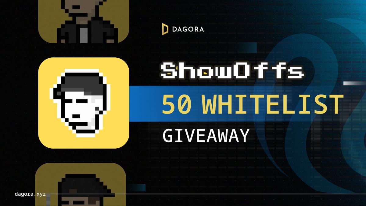 🎁 We are giving away 50 Whitelist slots to mint @ShowOffsNft
Already geared up?

Join now:
- Follow <a href="/Dagora_INJ/">Dagora on Injective</a>, <a href="/Dagoraxyz/">Dagora</a>, @ShowOffsNft
- Like + RT Launchpad Info Post
- Comment your Injective wallet address

50 Lucky winners will be chosen at random!

LFG 🔥