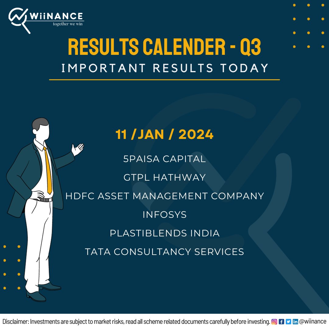 Quarterly Q3 Results Today !

#wiinance #earnings #quaterlyresults #q3results #5paisa #5paisacapital #gtplhathway #hdfcamc #plastiblends #tataconsultancyservices #stockmarket #stockmarketnews