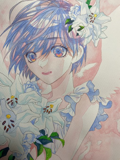 「髪飾り 百合の花」のTwitter画像/イラスト(新着)