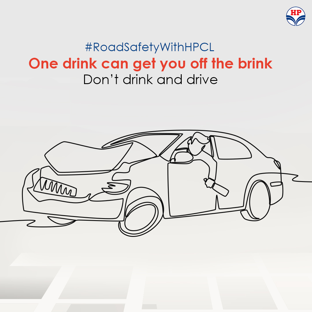 One drink could be the brink of danger. Stay sober, don t drink and drive. HP Retail urges responsible choices for safer roads. HPCL HPRetail MeraHPPump hpcl RoadSafetyWithHPCL DontDrinkDrive https t.co 7qJhs6rwQu One drink could be the brink of danger. Stay sober, don t drink and drive
