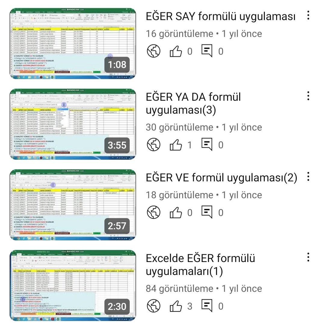 ali_veyisoglu's tweet photo. Excelde EĞER formülleri kullanımı ile ilgili kısa ders videolarını izlemek için tıklayınız ⬇️📽
https://t.co/I5MS1Yq8Vv https://t.co/5o0QALbTLj