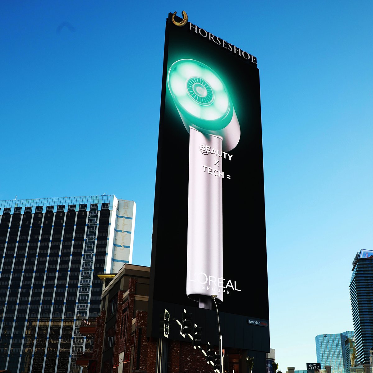 ZuviLife's tweet photo. 👀Giant hair dryers appear on the buildings of the Strip‼ Who's ready to #SwitchOnTheLight❓ #AirLightPro is coming soon. 👊Be the first to know and join the #BeautyTech movement by following @ZuviLife &amp; @LOrealGroupe

#LOrealxZuvi #ZuviLife #ZuviHalo #CES2024 #LorealPro https://t.co/nHuuqSGCze