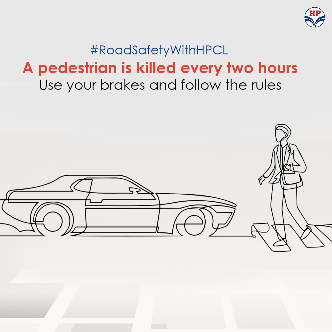 Respect pedestrians, brake for their safety. Let s make crossing safer together. HP Retail stands for cautious driving. HPCL HPRetail MeraHPPump hpcl RoadSafetyWithHPCL https t.co xDOdJLK4tm Respect pedestrians, brake for their safety. Let s make crossing safer together. HP Retail stands for cautious driving
