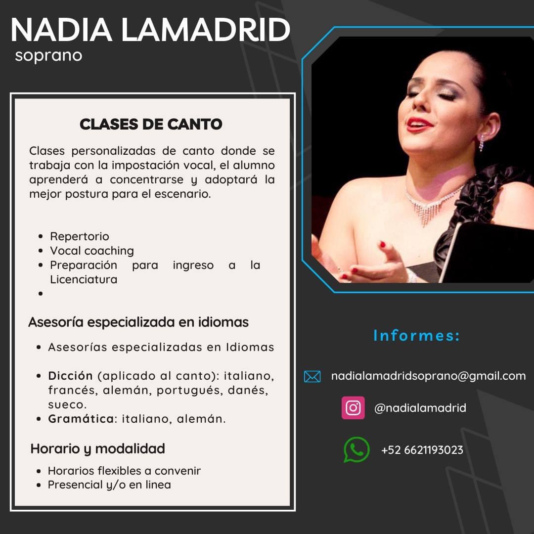 aldorodriguezf's tweet photo. Soprano / Académica /  Maestra con un enorme profesionalismo, trayectoria y conocimento vocal.  Fue miembro del Greek Opera Studio y del Masterkurs “Gesang und Musik en München.  Cantante y Vocal Couch EN LINEA y  PRESENCIAL ( en Hermosillo, Sonora ) Informes al +52 6621193023 https://t.co/UXDhjNl3Dw