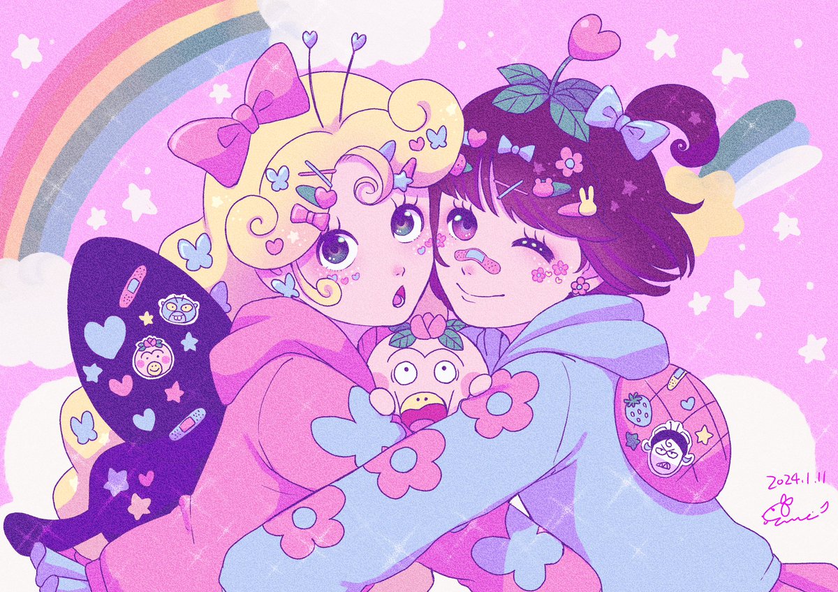tadashi8akiyama's tweet photo. ももかっぱちゃんとアゲルちゃん🎀

 #はなかっぱ擬人化 https://t.co/RrtGIIKGGi