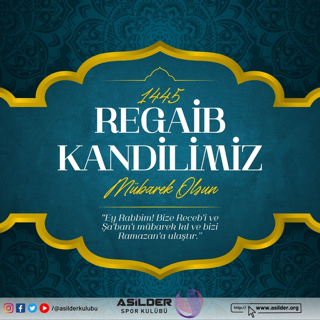 "Allahümme barik lenâ fi Recebe ve Şaban. Ve belliğnâ Ramazân."

Anlamı: "Ey Rabbim! Bize Receb'i ve Şa'ban'ı mübarek kıl ve bizi Ramazan'a ulaştır."
Hadis-i Şerif
(Ahmed b. Hanbel, Müsned, 1/259.)